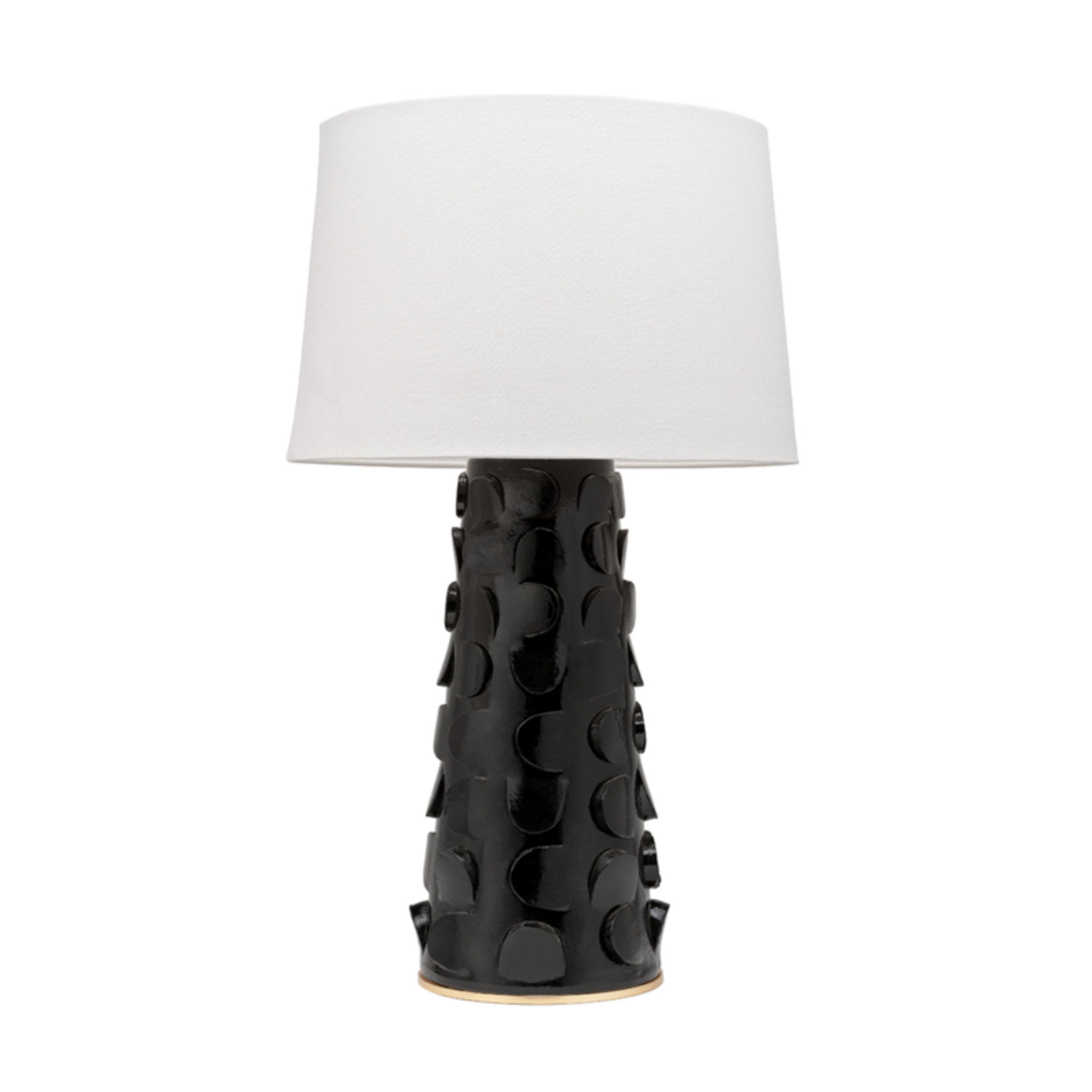 Naomi 1-Light Table Lamp in Black Lustro/Gold Leaf Combo