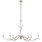 Julie Neill Iberia Large Chandelier in Burnished Silver Leaf