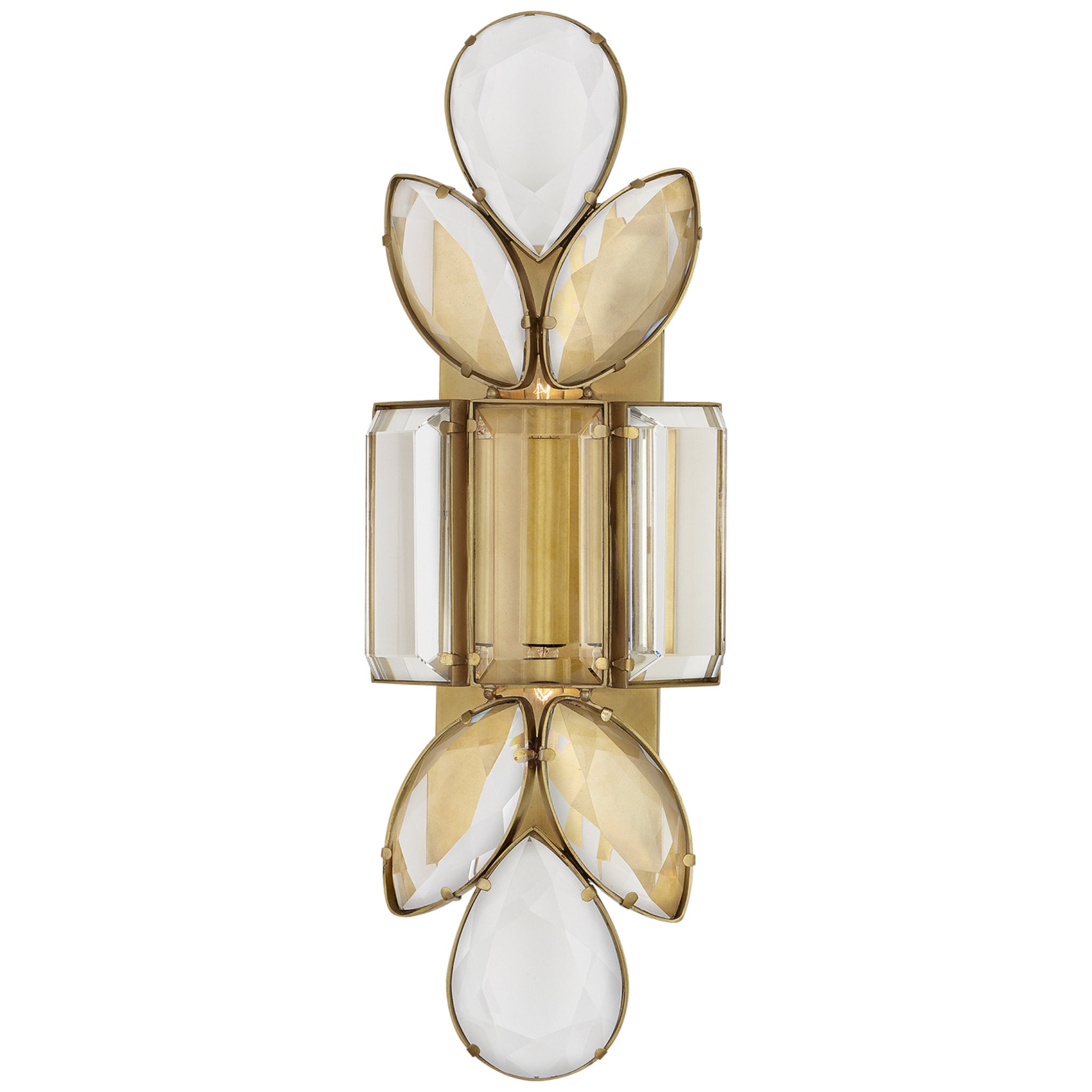 kate spade new york Lloyd Large Jeweled Sconce in Soft Brass with Clea