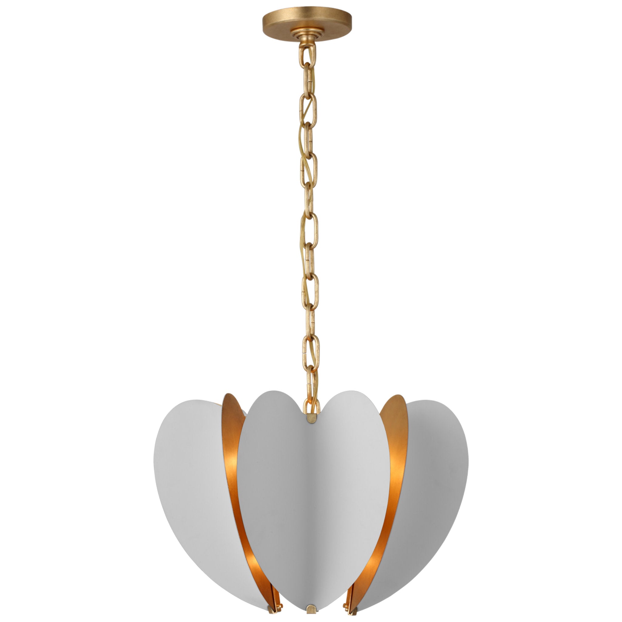 kate spade new york Danes Small Chandelier in Matte White and Gild