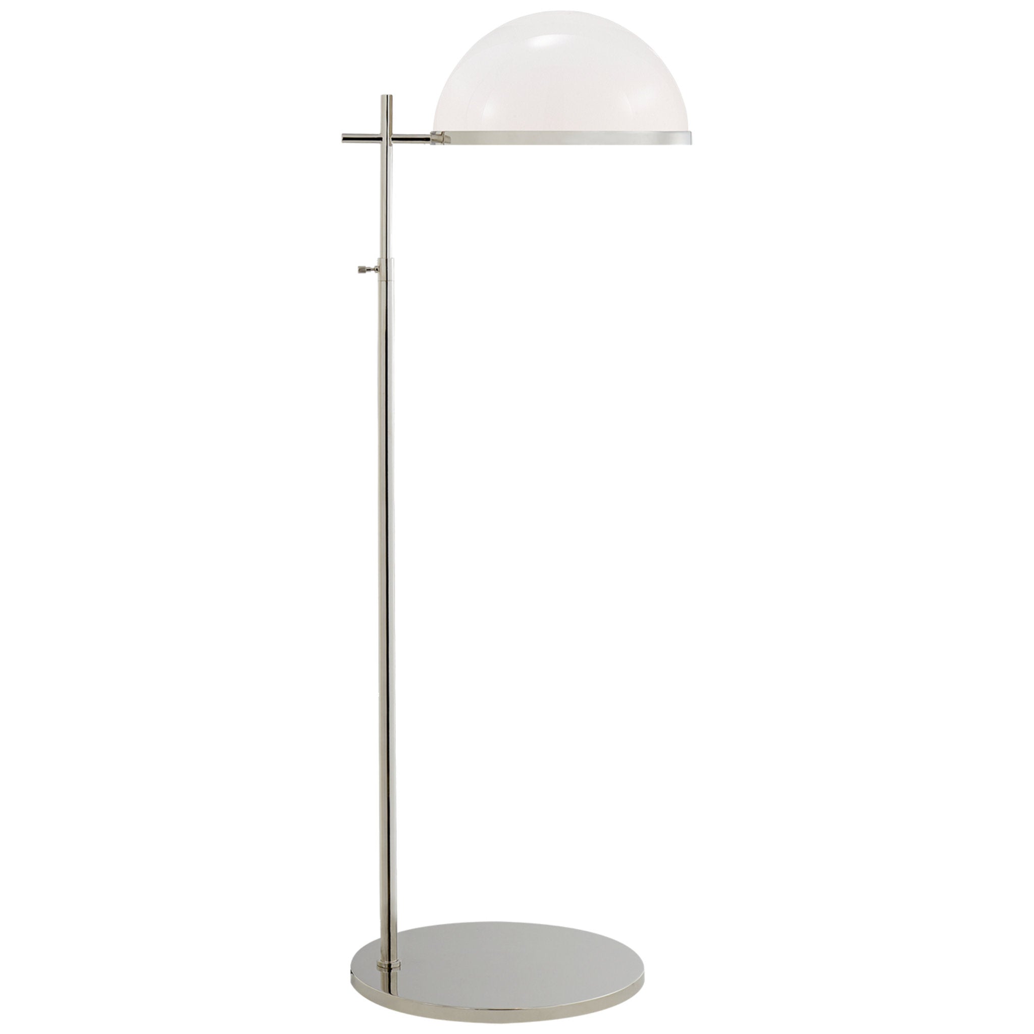 Kelly Wearstler Dulcet Medium Pharmacy Floor Lamp in Polished Nickel with White Glass