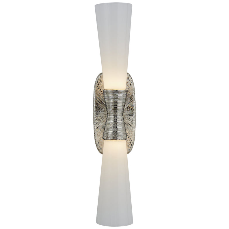 Kelly Wearstler Utopia – Sconce Bath Polished Lighting Double Nickel Large in wit Foundry