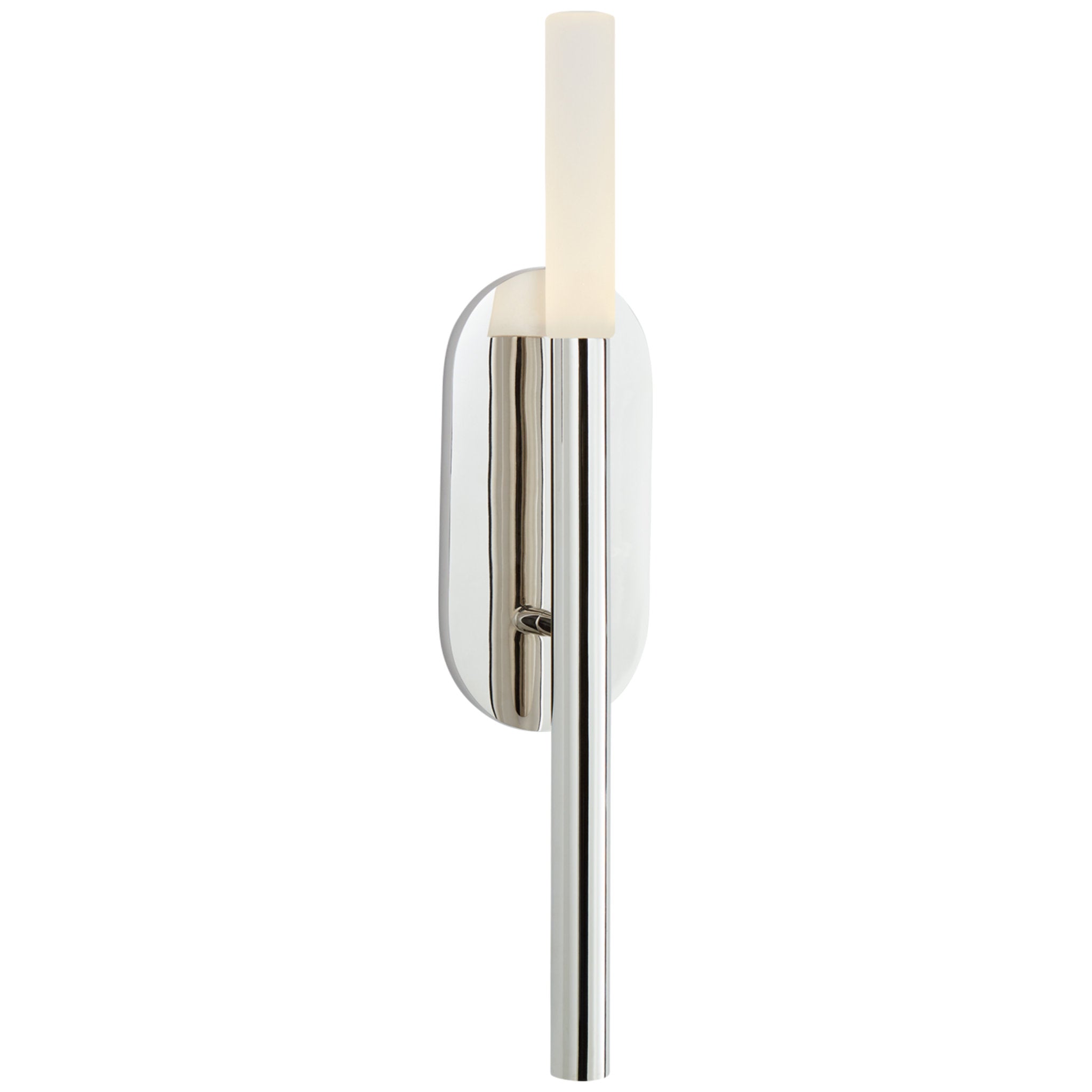 Kelly Wearstler Rousseau Medium Bath Sconce in Polished Nickel with Etched Crystal