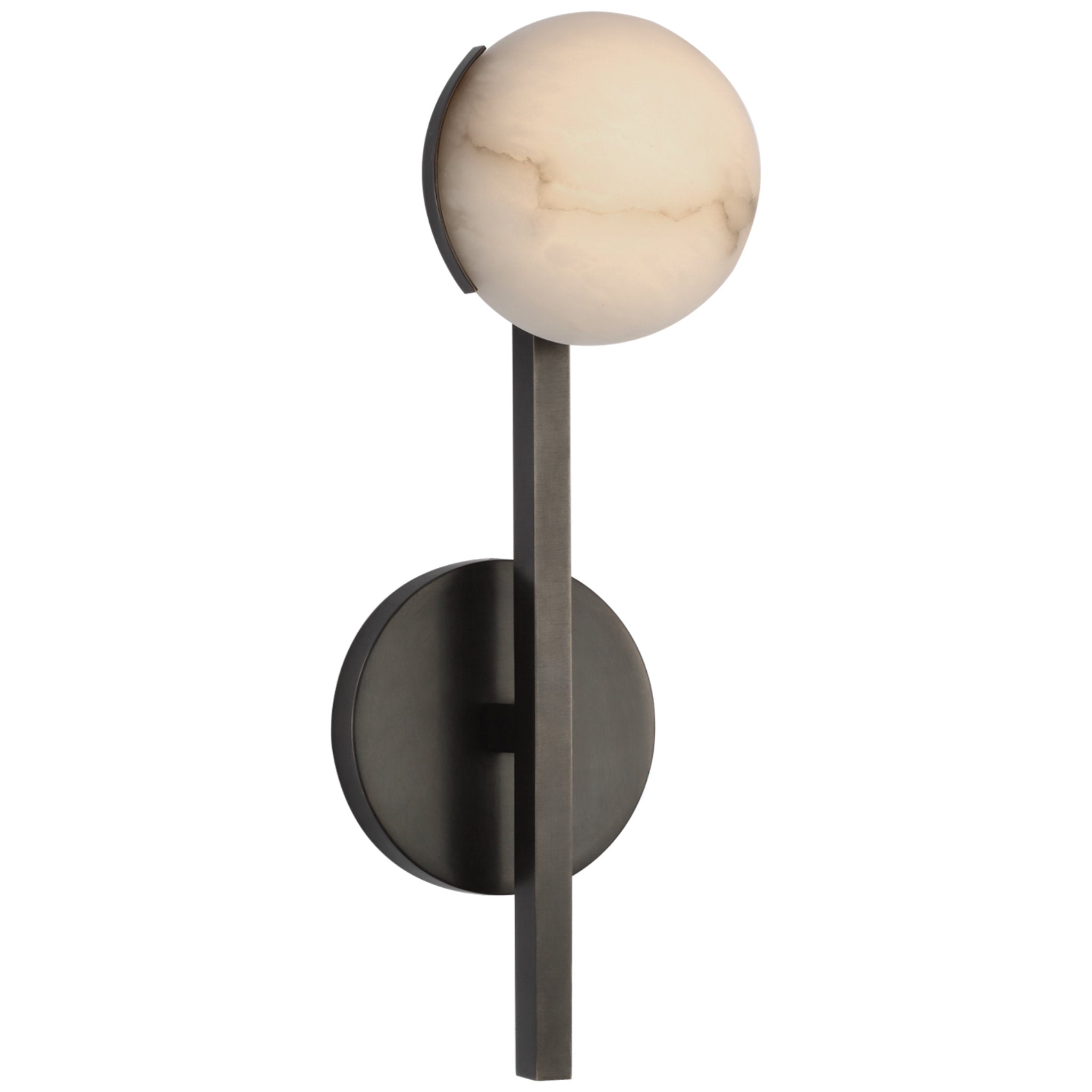 Kelly Wearstler Pedra Petite Tail Sconce in Bronze with Alabaster Wall Light W4.5" x H13"