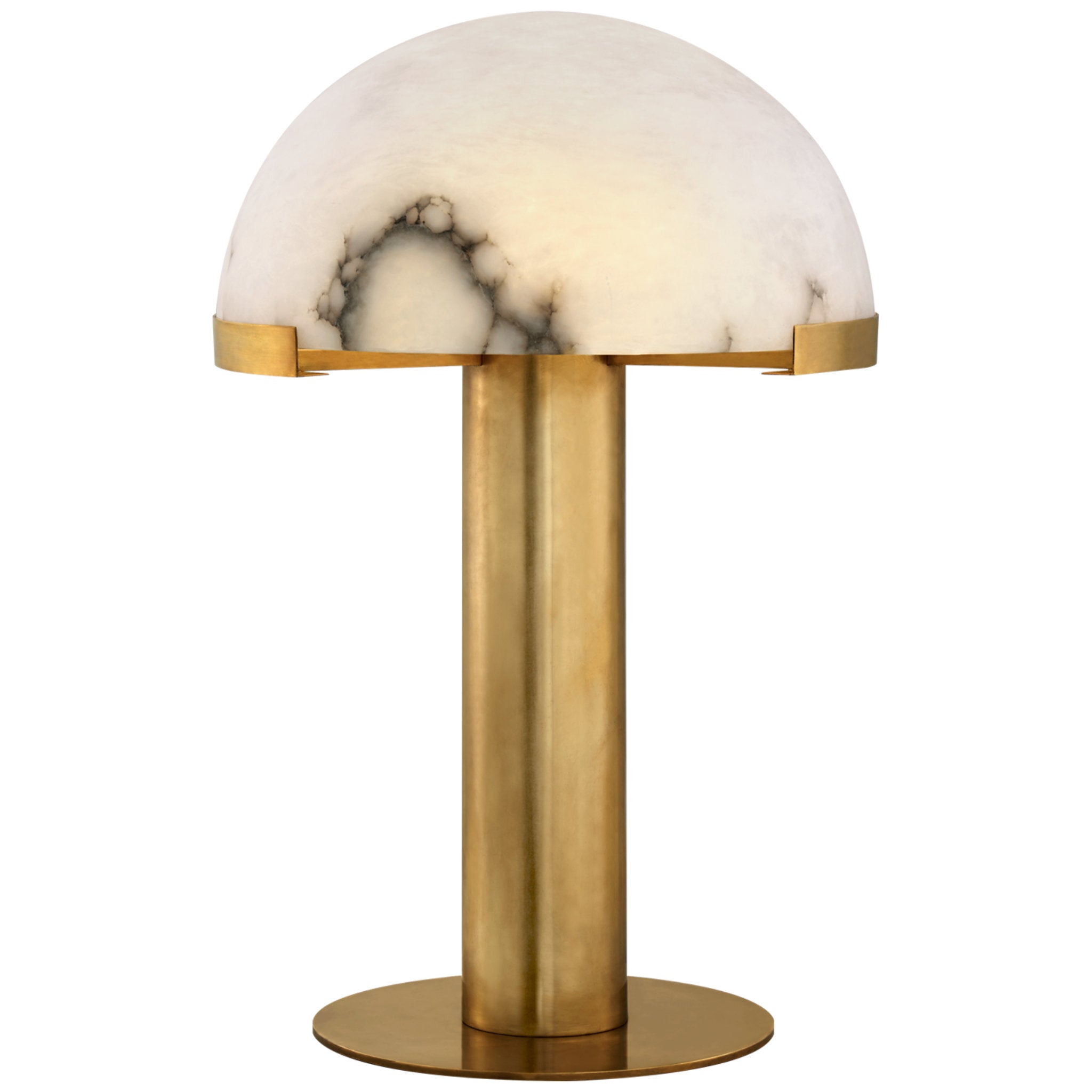 Kelly Wearstler Melange Table Lamp in Antique-Burnished Brass with Alabaster