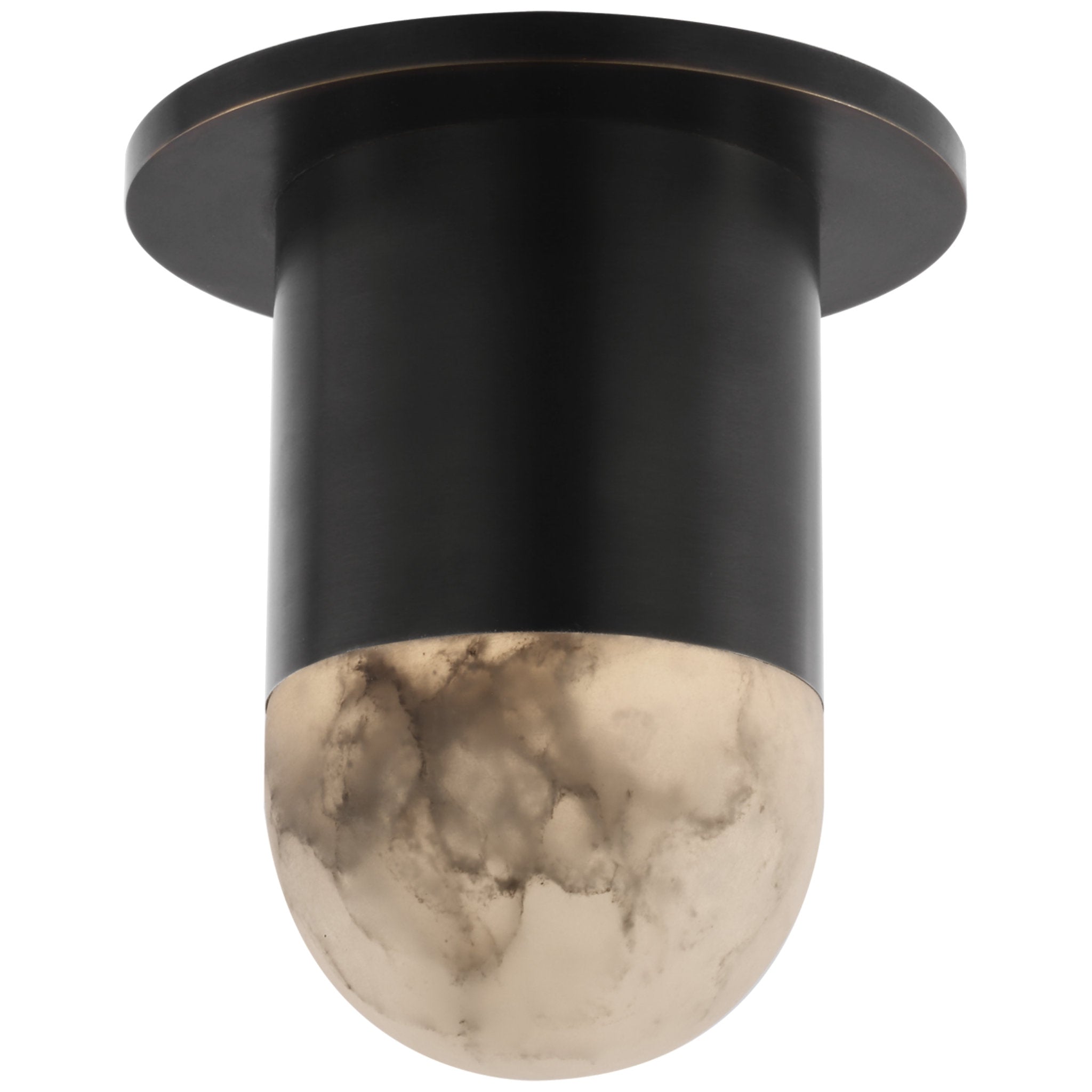 Kelly Wearstler Melange Mini Monopoint Flush Mount in Bronze with Alabaster