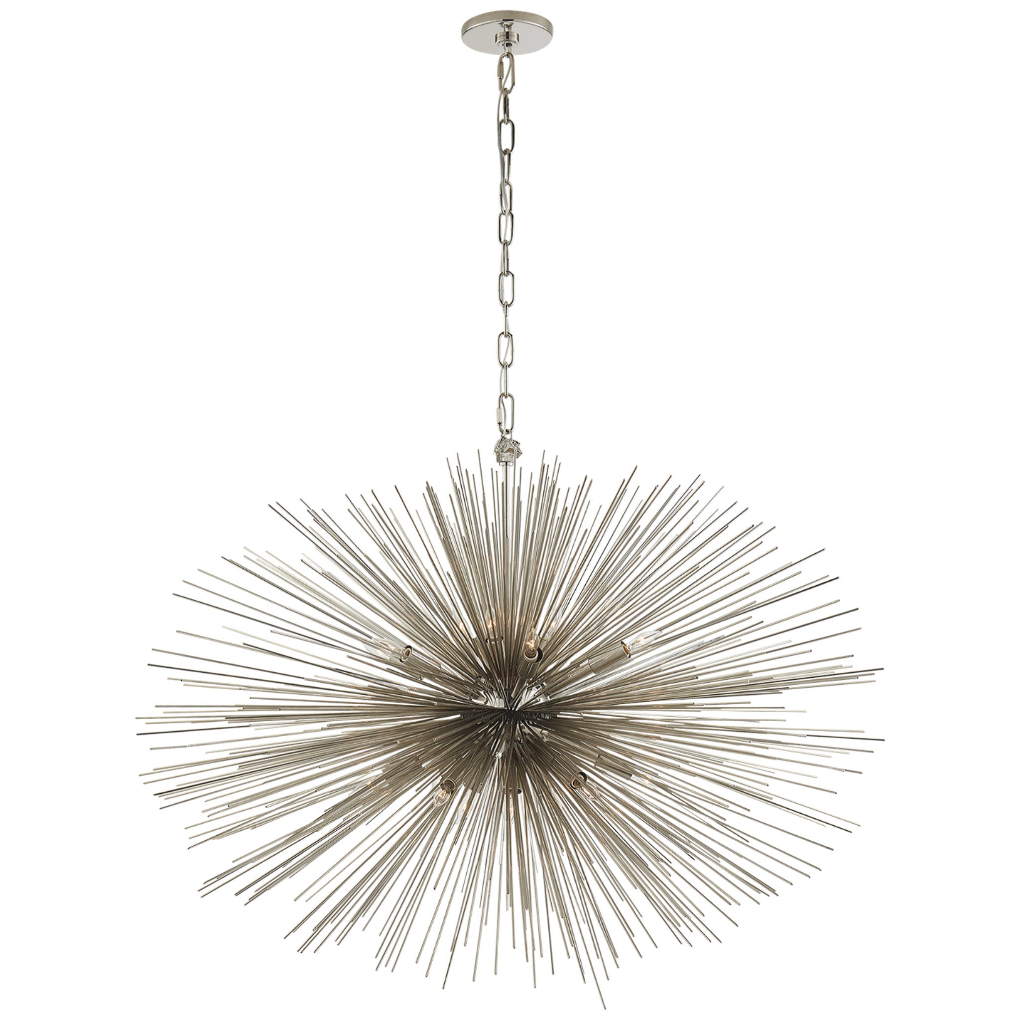 Kelly Wearstler Strada Medium Oval Chandelier in Polished Nickel