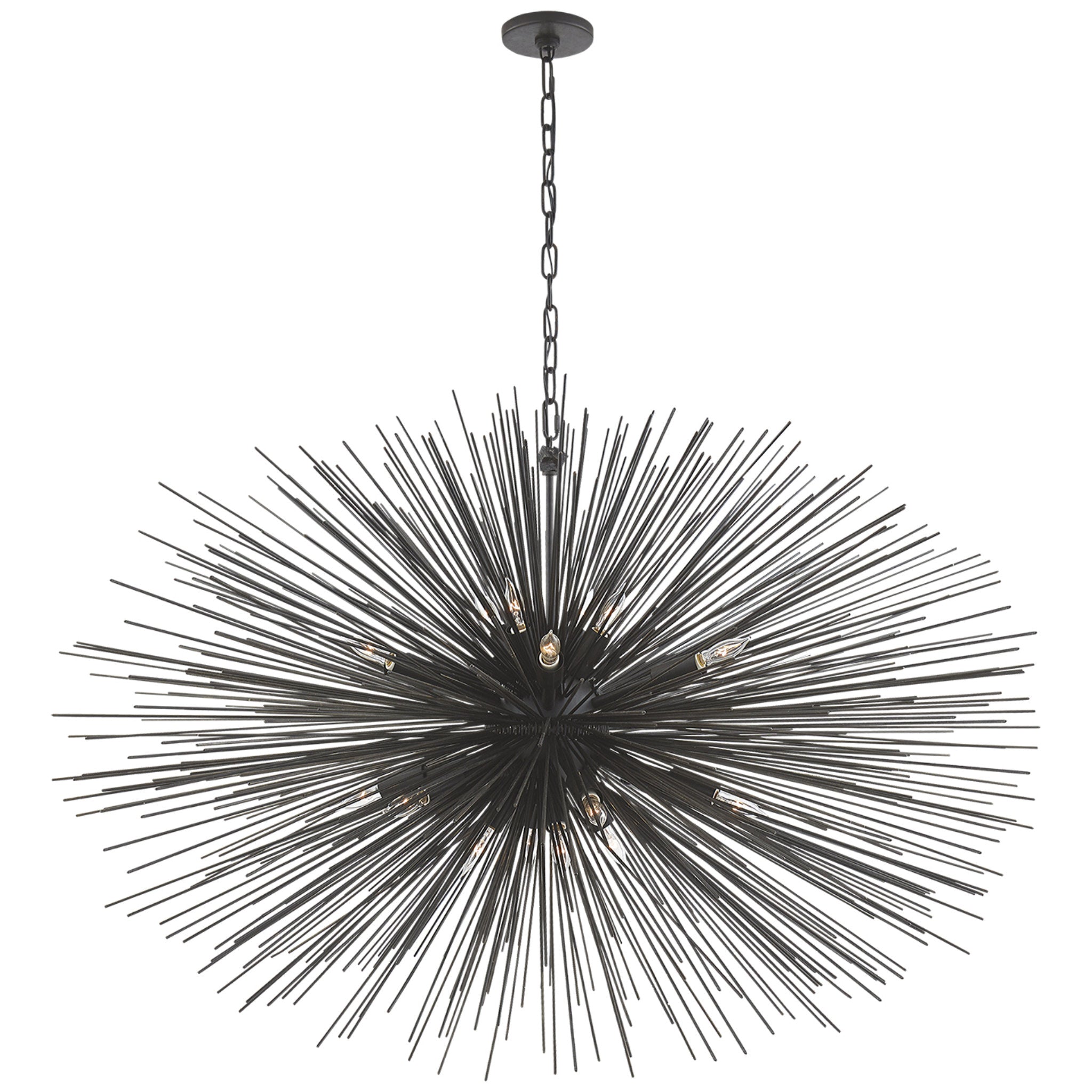 Kelly Wearstler Strada Large Oval Chandelier in Aged Iron