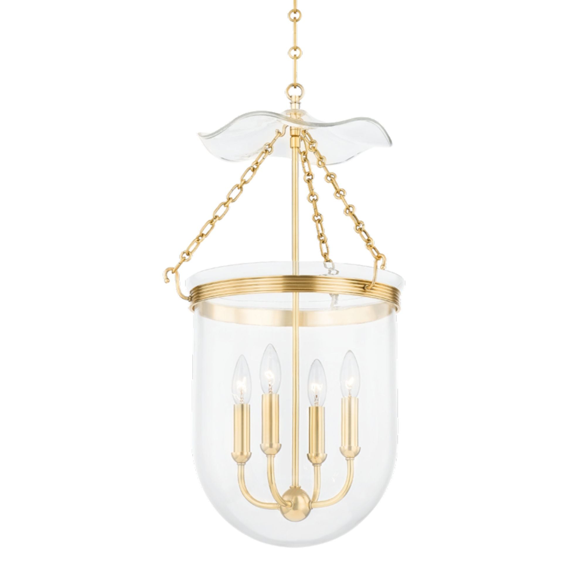 Rousham 4 Light Lantern in Aged Brass