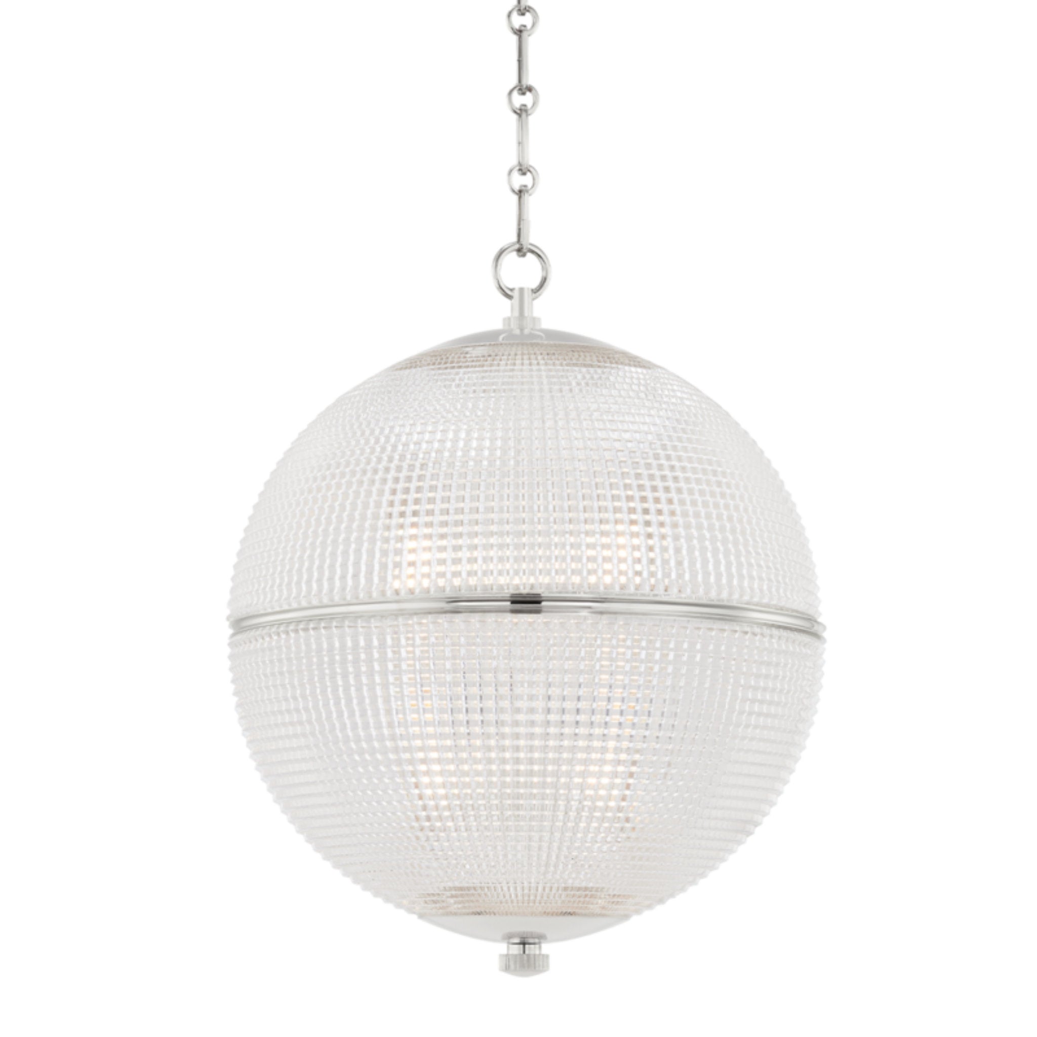 Sphere No. 3 1 Light Pendant in Polished Nickel by Mark D. Sikes