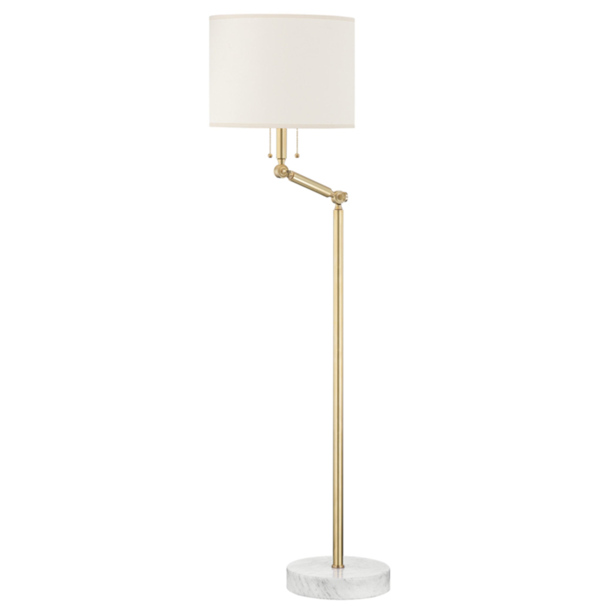 Essex 2 Light Floor Lamp in Aged Brass by Mark D. Sikes