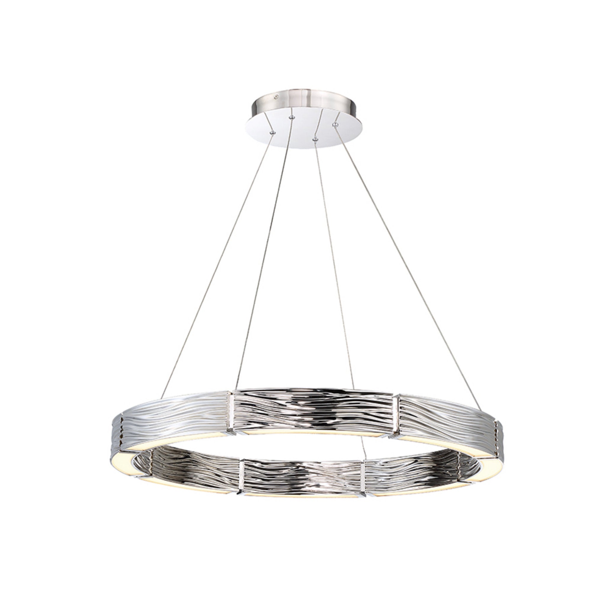 Modern Forms PD-56729-PN 3000K 49 Watt Zelda LED Chandelier in Polished Nickel