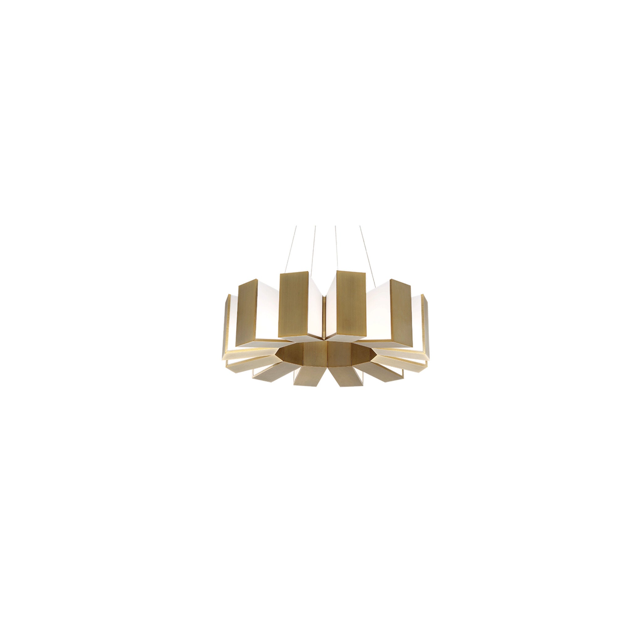 Modern Forms PD-75950-AB 3000K 65 Watt Chronos LED Pendant in Aged Brass