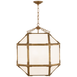 Visual Comfort Morris Medium Lantern, Gilded Iron / Clear Glass