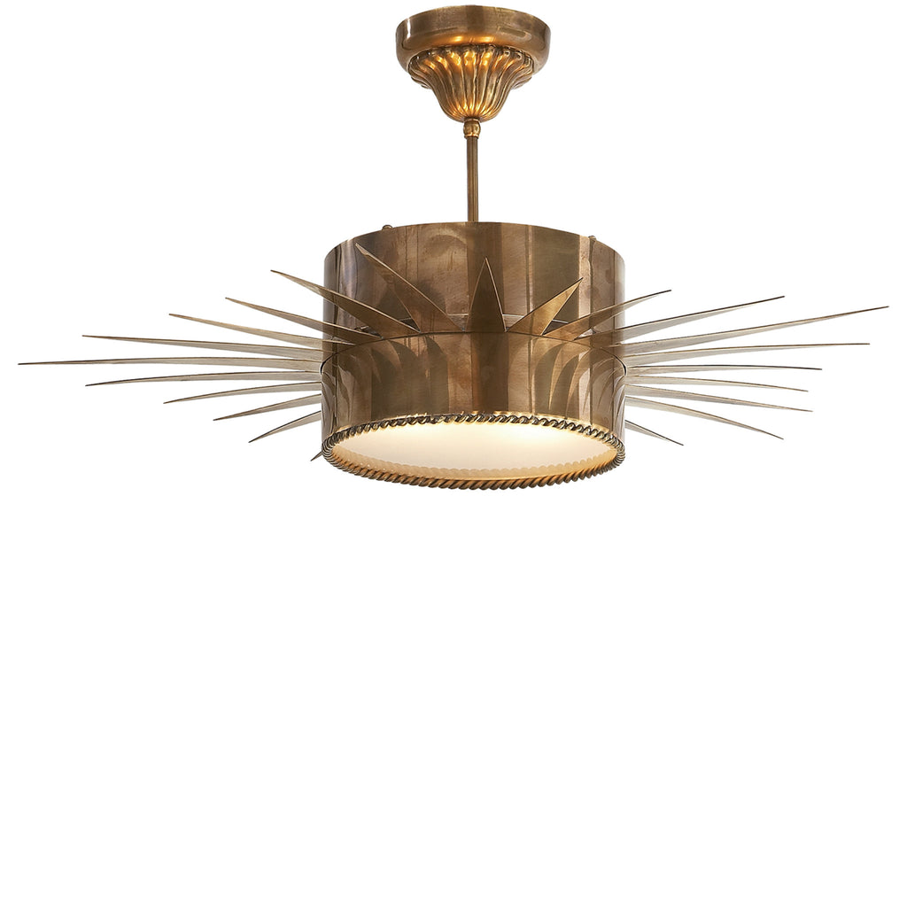 SL5870HAB by Visual Comfort - Cornice Semi-Flush Lantern in Hand-Rubbed  Antique Brass