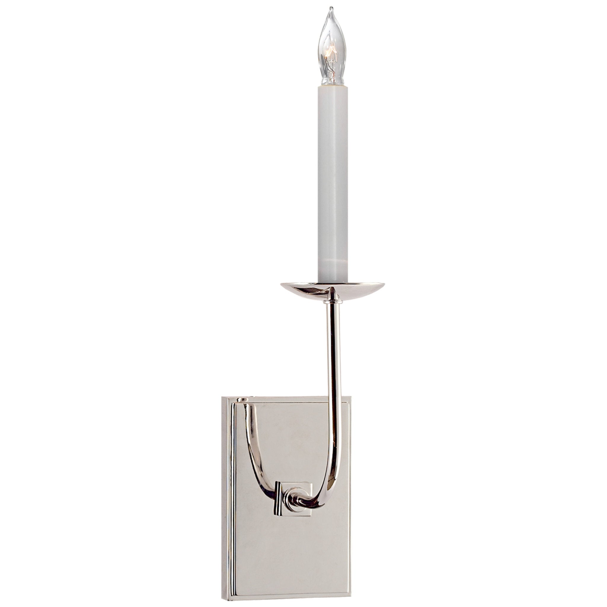 Chapman & Myers TT Single Sconce in Polished Nickel