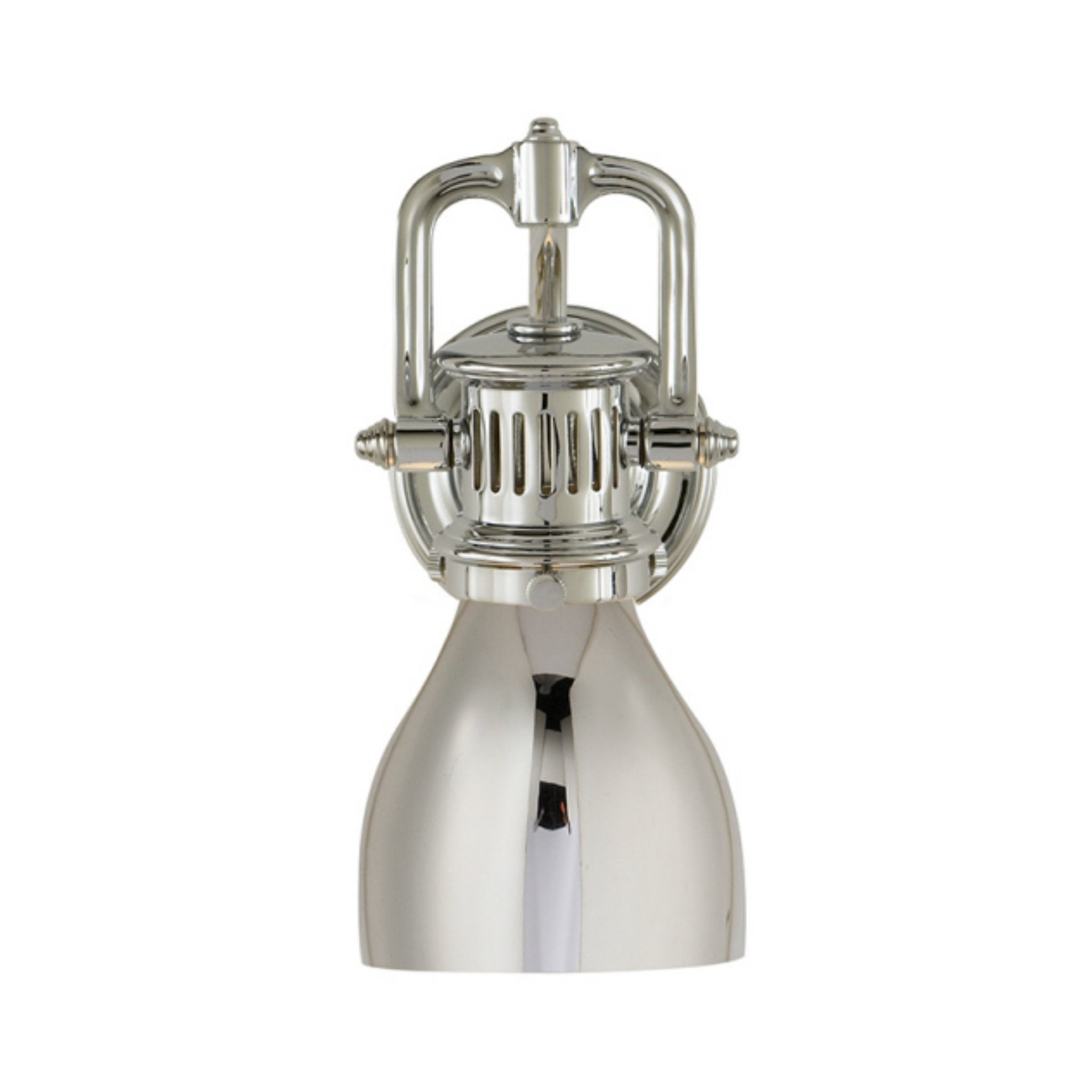 Chapman & Myers Yoke Suspended Sconce in Polished Nickel with Polished Nickel Shade