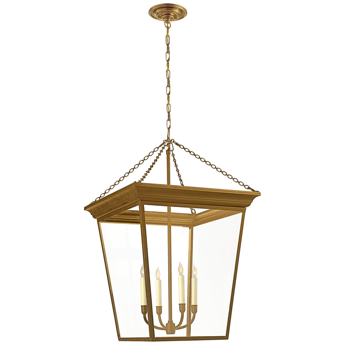 Chapman & Myers Riverside Lantern in Antique Brass by Visual Comfort  Signature at Destination Lighting