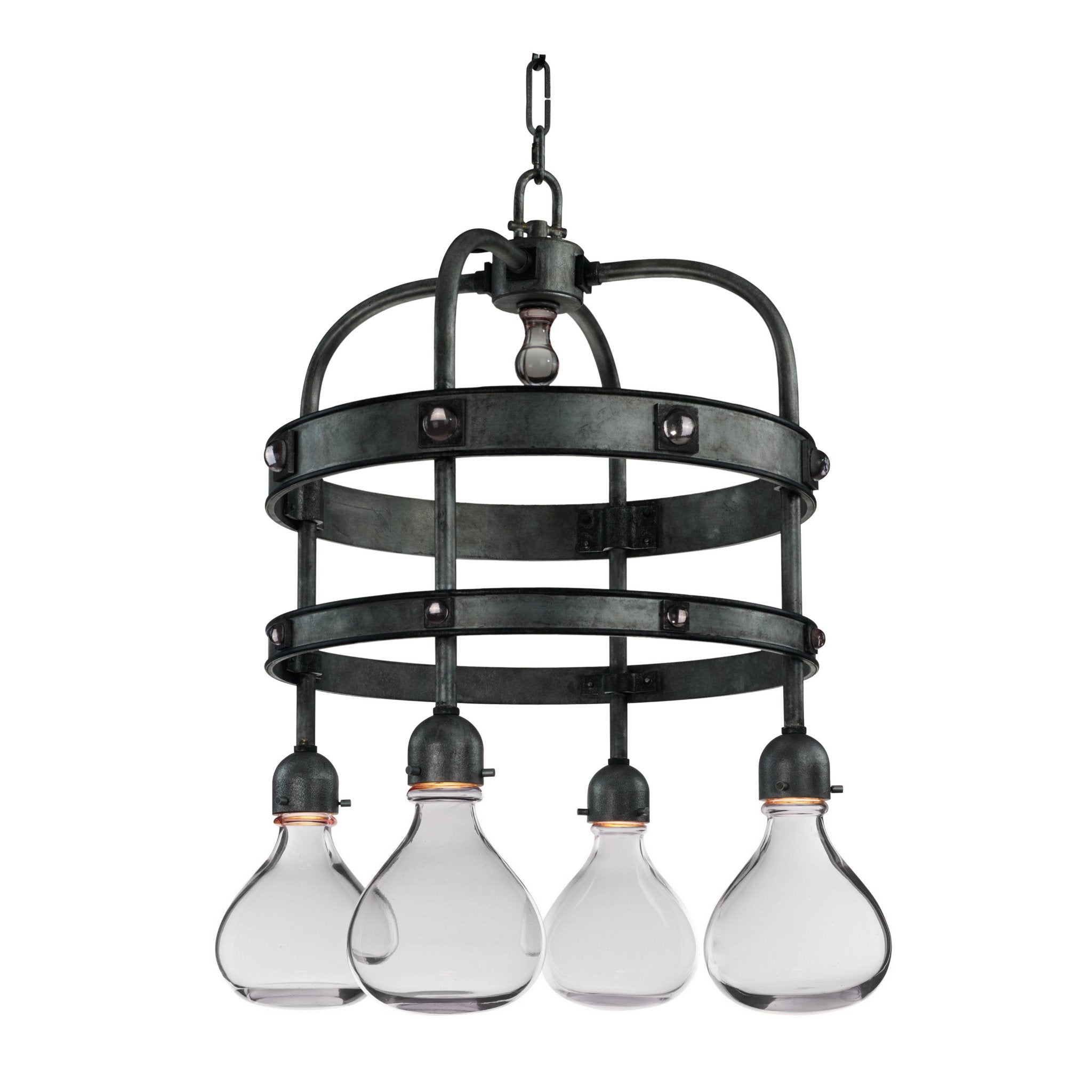 Studio M SM23454CLBS Napa 4-Light LED Pendant in Blacksmith