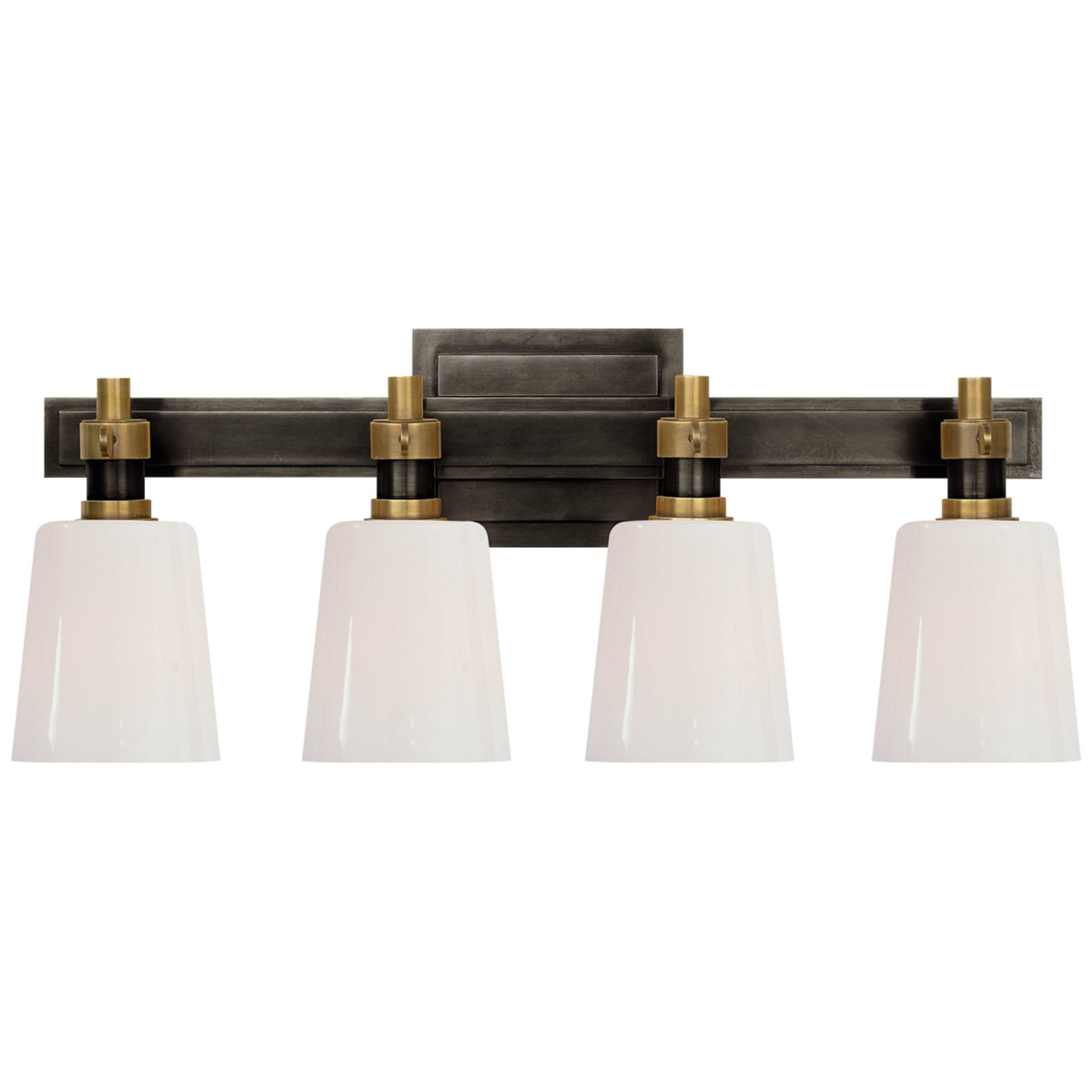 Visual Comfort Signature Collection  Visual Comfort TOB2723BZ/HAB-BZ  Thomas O'Brien Turlington LED 8.75 inch Bronze and Hand-Rubbed Antique Brass  Sconce Wall Light, XL