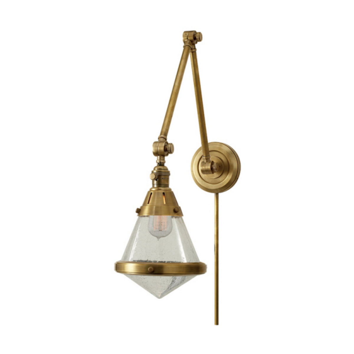 Thomas O'Brien Library 22 Picture Light in Hand-Rubbed Antique Brass