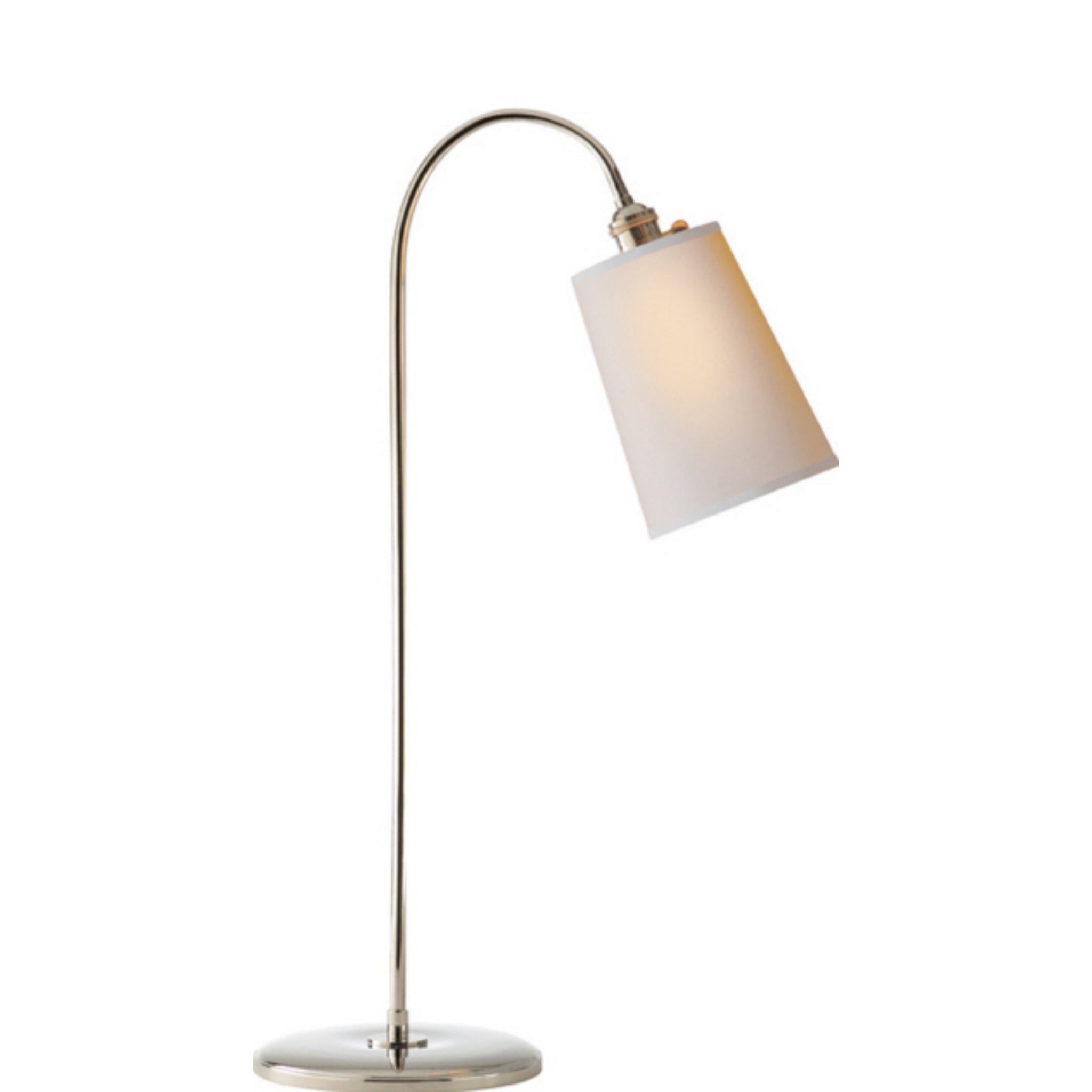 Thomas O'Brien Mia Table Lamp in Polished Nickel with Natural Paper Shade