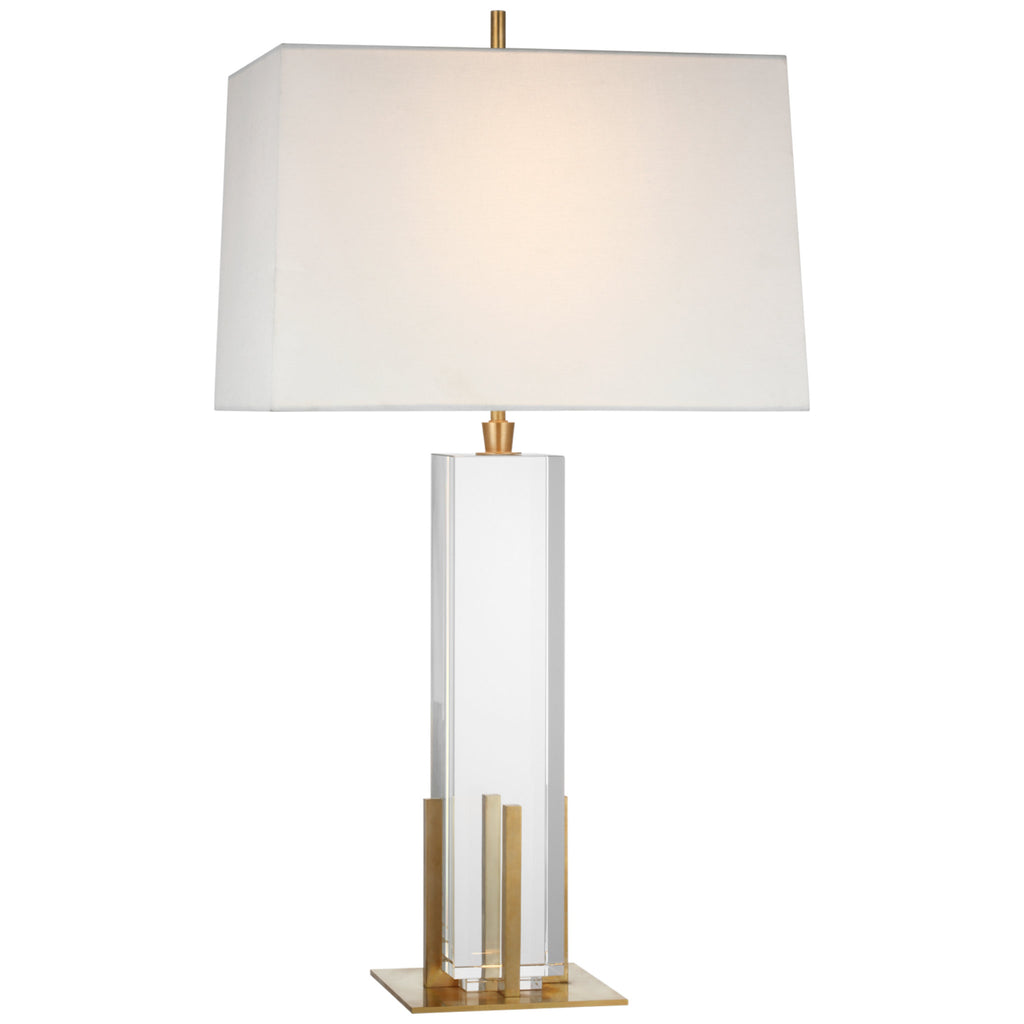 Thomas O'Brien Longacre Small Table Lamp in Hand-Rubbed Antique Brass
