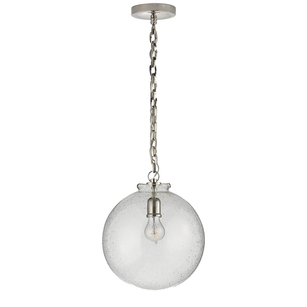 Thomas O'Brien Katie Globe Pendant in Polished Nickel with